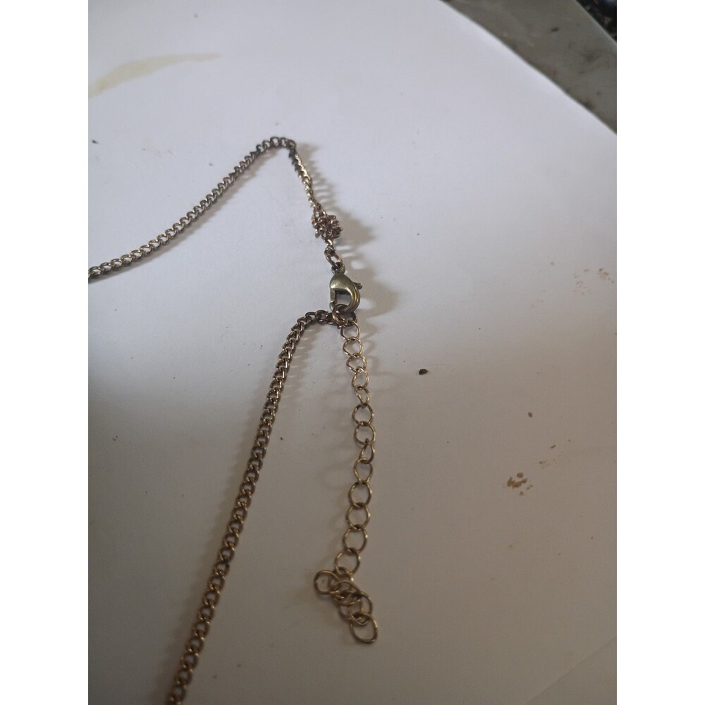 Boho Vintage Long 40 Inch Gold Chain Tassel Necklace, Triple Ring Eternity Knot - Picture 5 of 5